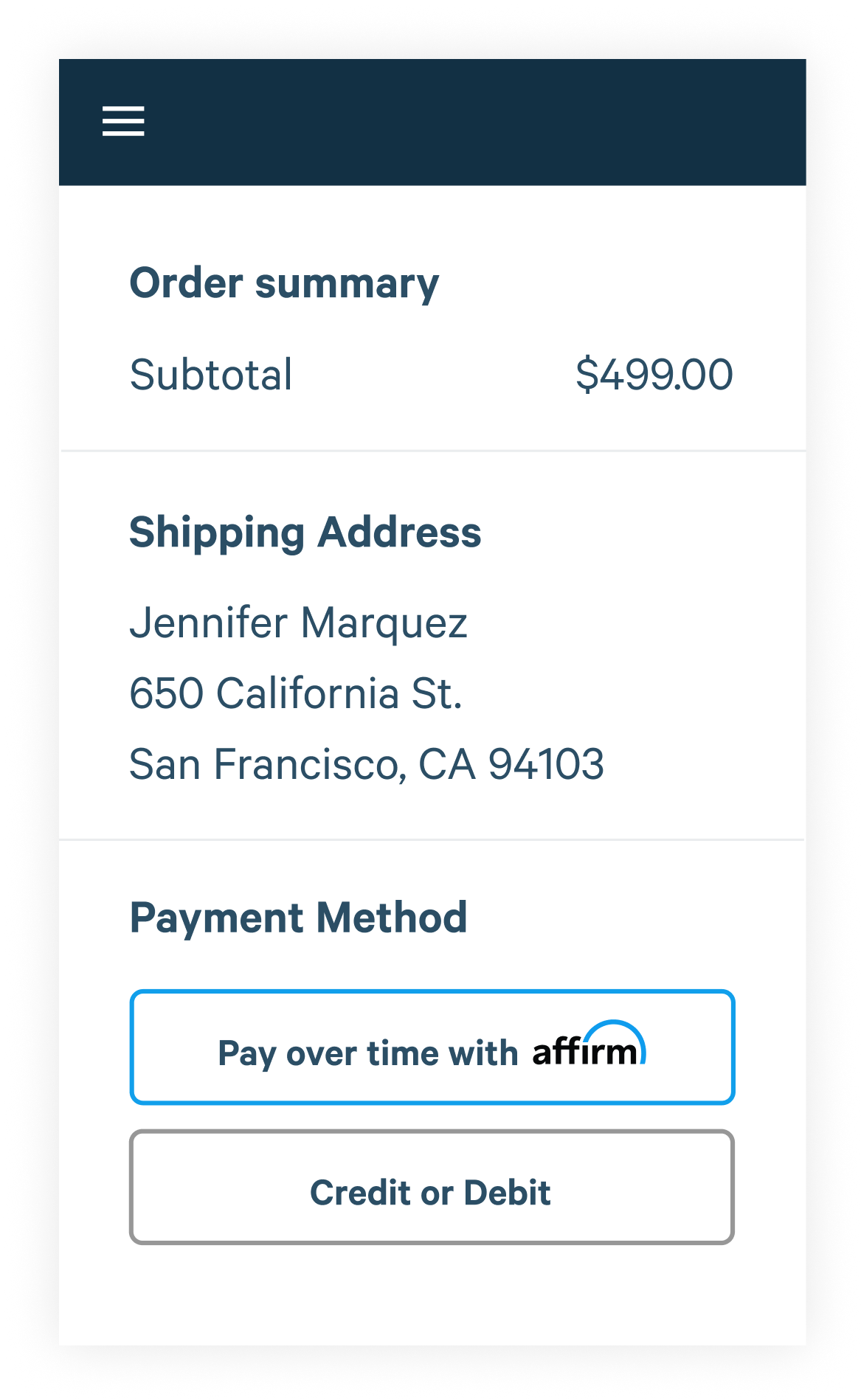 Financing step 01