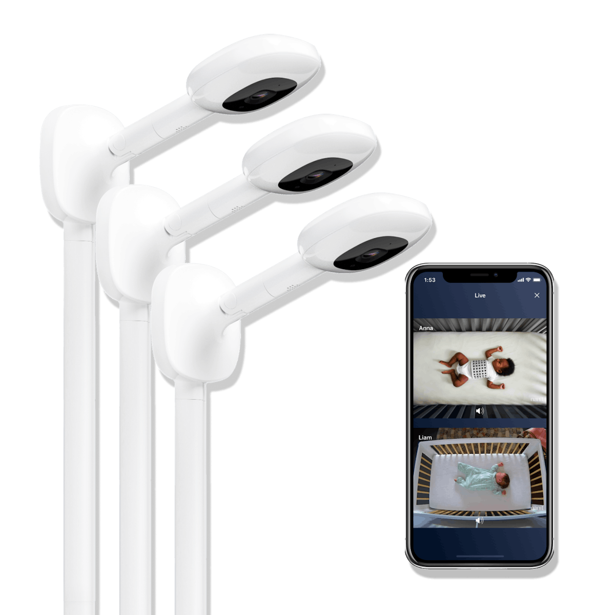 Nanit Pro Camera MultiPack Twin + Triplet Baby Monitor Nanit