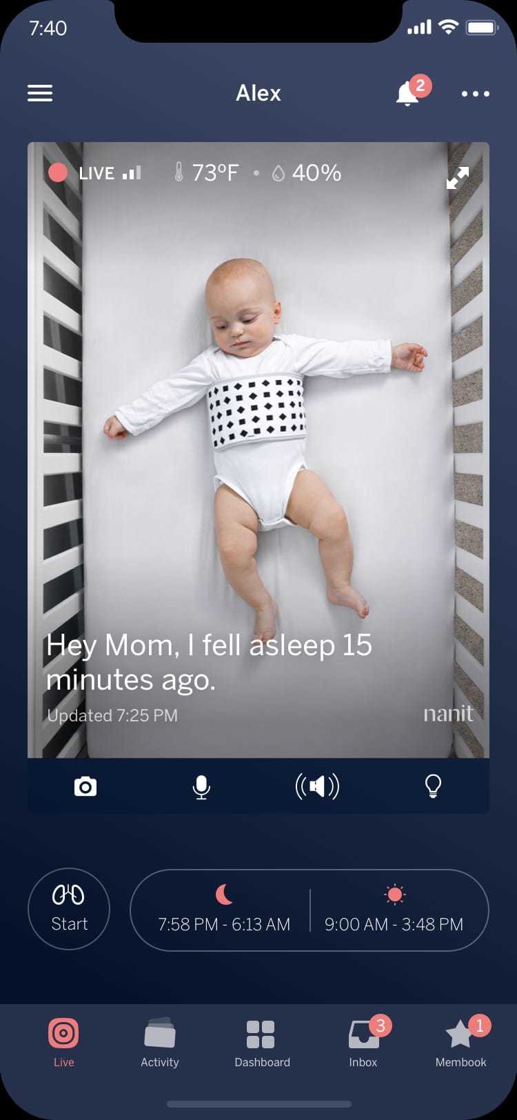 infant monitoring system